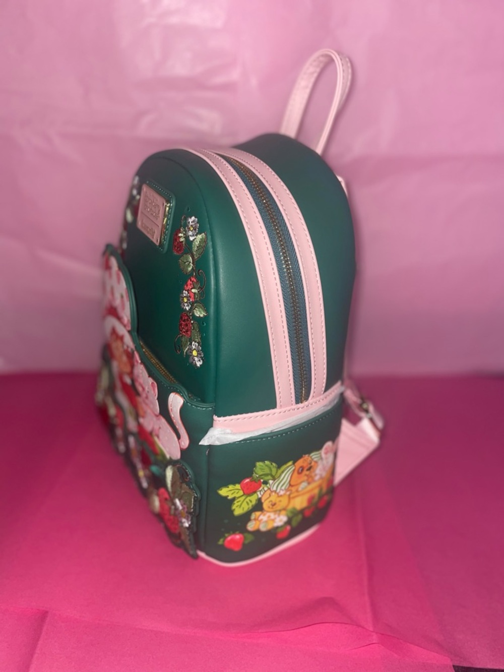 Loungefly Green & Pink Strawberry Shortcake Mini Backpack - Picture 5 of 8